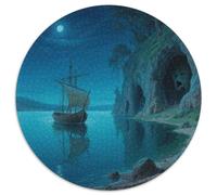 The Small Boat in The Dream Jigsaw Puzzles Puzzles for Adults Kids. 1000 Pieces Fantastic Whimsical Challenge Toy Educational Game Home Decoration for Adults& Kids Age 14 Years Up 1000pcs (67.5x67.5cm