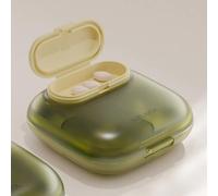 The Small Pill Box is Portable, Portable, Sealed, Moisture-Proof, and stored for Medicines (4-Grid Transparent Green)