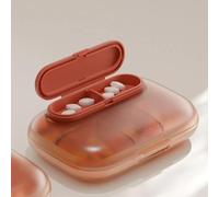 The Small Pill Box is Portable, Portable, Sealed, Moisture-Proof, and stored for Medicines (6-Grid Transparent Orange)