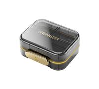 The Small Pill Box is Portable Sealed and stored Separately (Transparent Blue)
