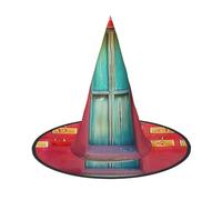 The small red village house Halloween Witches Hats Witch Headbands Wizard Hat Costume Accessories Cosplay for Party Masquerade Foldable 3 PCS