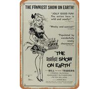 The Smallest Show on Earth Movie Plaque Poster Metal Tin Sign 8" x 12" Vintage Retro Wall Decor