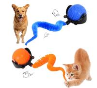 The Smart Wave Chase Ball, Interactive Moving Cat Dog Toy with Automatic 360° Roll & Tail - USB Rechargeable, Self-Moving Ball for Indoor Cats & Dogs to Play Chase (orange *1)