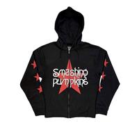 The Smashing Pumpkins Men's Star Logo Full Zip Hoodie in Black | Size: Medium The Smashing Pumpkins Black M