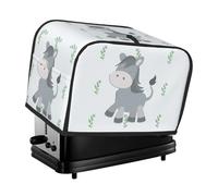 The smiling donkey toaster cover is suitable for 2 small toaster covers with wide slots and comes with a storage pocket to meet diverse baking needs.