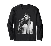 The Smiths Live Morrissey Euro Tube 1986 by Virginia Turbett Long Sleeve T-Shirt