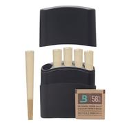 The Smoke Flask, Pre Roll Case, Smell Proof Container Box for Cones Rolling Papers. Holds 5 Pre Rolled Cones 1 1/4, King Cigarette Case, Cigar Holder, Smoking Accessories (Black, Classic 1-1/4)