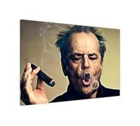 The Smoker Jack Nicholson Iconic Celebrity Wall Art Prints - Stylish Canvas Decor for Office, Bedroom, Home Large (30 x 20 cm - 12" x 8" inch)