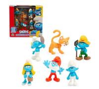 The Smurfs, 6 Figure Multipack with Papa Smurf, Smurfette, Vanity, Grouchy, Farmer and Azrael, 5.5cm Characters from the New Film, Ideal for Ages 3+, Great for Collectors