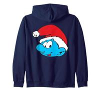 The Smurfs Classic Santa Christmas Hat Zip Hoodie