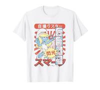 The Smurfs Cute Cool Smurfette Vintage Kanji Chest Poster T-Shirt