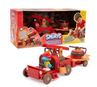 Giochi Preziosi The Smurfs, Firefighter Truck Playset with Realistic Functions and Accessories, Includes Exclusive 5.5cm Pumpkin Smurf Figure, Extendable Ladder and Hose, Ages 3+