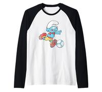 The Smurfs Football Smurf Raglan Baseball Tee