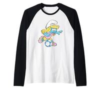 The Smurfs Football Smurfette Raglan Baseball Tee