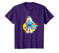 The Smurfs Grouchy Don't Smurf with Me! T-Shirt, Youth, Purple, Small