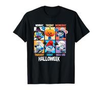 The Smurfs Halloween Hallowek Group Shot Big Chest Panels T-Shirt