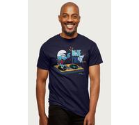 The Smurfs Men's Blue Party T-Shirt in Navy | Size: 2XL The Smurfs Navy 2XL
