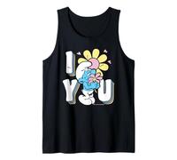 The Smurfs Movie Summer I Love You Flowers Valentine's Day Tank Top
