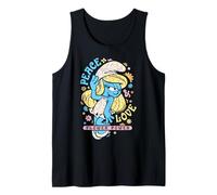 The Smurfs Movie Summer Smurfette Peace & Love Flower Power Tank Top