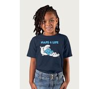 The Smurfs Naps 4 Life T-Shirt in Navy | Size: 9-11 Years The Smurfs Navy 9-11 Years