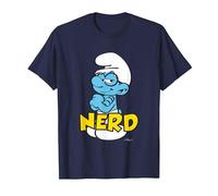 The Smurfs Nerd T-Shirt, Men, Navy Blue, Small