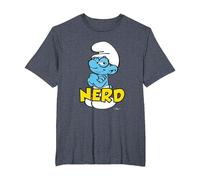The Smurfs Nerd T-Shirt, Men's Big and Tall, Heather Blue, 4X Tall