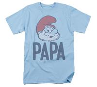 The Smurfs Papa Smurf Papa Unisex T Shirt, Light Blue, Large
