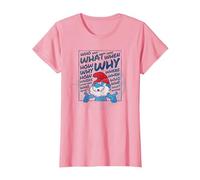 The Smurfs Papa Smurf Who What Why T-Shirt, Women, Pink, Medium
