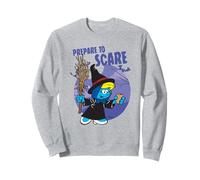 The Smurfs Prepare to Scare Witch Halloween Retro Cartoon Sweatshirt