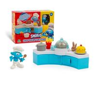 Giochi Preziosi The Smurfs, Smurf Chef Mini Playset with Kitchen and Accessories, Includes Exclusive 5.5cm Smurf Figure, Features Bread Cloche and Opening Door, Fun and Safe for Ages 3+