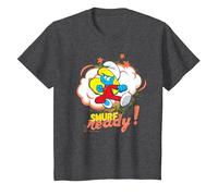 The Smurfs Smurfette is Smurf Ready! T-Shirt, Youth, Dark Heather Grey, Small