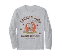 The Smurfs Smurfin' Good Western Supply Co Cartoon Long Sleeve T-Shirt