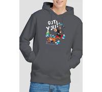 The Smurfs Smurfs Gargamel & Azrael Hoodie, Charcoal | Size: XL The Smurfs Charcoal XL