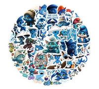 The Smurfs Stickers Pack 100Pcs for Water Bottle, Skateboard, Laptop, Phone, Journaling, Vinyl Decals for Kids, Toddlers, Teens, Adults