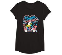 The Smurfs The Smurfette Karting Race Cute Logo T-Shirt, Girls, Black, Small