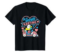The Smurfs The Smurfette Karting Race Cute Logo T-Shirt, Youth, Black, X-Small