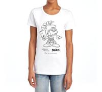 The Smurfs X British Museum Roman Smurf Mono Womens T Shirt, White, M