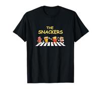 The Snackers Funny Food Cartoon Street Crossing T-Shirt T-Shirt