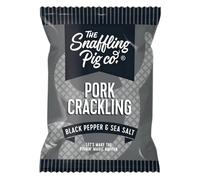 The Snaffling Pig Co Black Pepper & Sea Salt Crackling, 40 g (12-Pack)