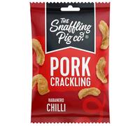 The Snaffling Pig Co Habanero Chilli Crackling, Spicy Gluten Free Savoury Snacks, 40 g (Pack of 12)