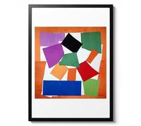 The Snail by Henri Matisse, Abstract Collage, Square Shapes Wall Art, 1953 Vintage Poster, Home Decor, Unique Art Gift Print, Archival Matte, A5 (Framed) - 21x14.8cm