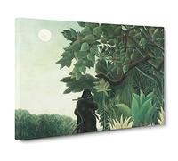 The Snake Charmer By Henri Rousseau Canvas Print | Gallery Wrapped 30mm Frame Wall Art | 30x20 inches | Ready to Hang | Classic Animals Picture | Living Room Bedroom Lounge Office