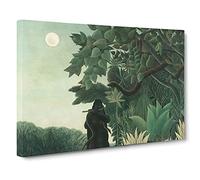 The Snake Charmer By Henri Rousseau Canvas Print | Gallery Wrapped 30mm Frame Wall Art | 30x20 inches | Ready to Hang | Classic Animals Picture | Living Room Bedroom Lounge Office