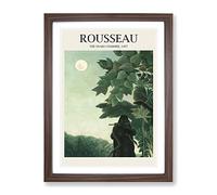 The Snake Charmer By Henri Rousseau Exhibition Museum Painting Framed Print | A4 Walnut Framed Wall Art | Ready to Hang | Modern Historical Picture | Living Room Bedroom Lounge Office