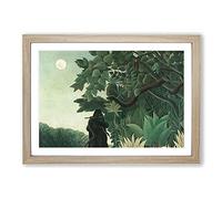 The Snake Charmer by Henri Rousseau Framed Print | A2 Oak Framed Wall Art | Ready to Hang | Modern Nature Picture | Living Room Bedroom Lounge Office