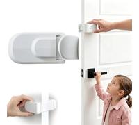 The Snap-On Door Lock Kids Can't Reach or Defeat, Child Locks for Doors, Childproof Door Lock,Simple Install No Tools or Adhesives Required, Simple Install Safety Locks for Kids, Toddlers, Baby, Dogs