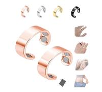 The Snorno Ring, Anti Snoring Ring, Magnetic Anti Snoring Ring, Snoring Prevention Ring, Anti Snoring Ring for Men Women (2pcs,Copper)