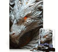 The Snow Dragon Jigsaw Puzzles 1000 Pieces for Teenagers Think Game Peaceful Time Quality Edge Perfect Present (50x75cm)