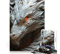 The Snow Dragon Jigsaw Puzzles for Teenagers 1000 Piece Raise Memory Leisure Time Clean Edge Lovely Present (38x26cm)