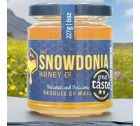 The Snowdonia Honey Co. Welsh Wildflower Honey | 227g | Great Taste Award Winner | 100% Raw, Unpasteurised & Cold-Extracted | Pure British Honey | Natural, Artisanal & Handcrafted